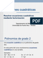 6 Ecuaciones Cuadraticas Resolver Con Factorizacion