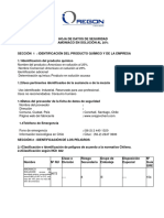 Hoja de Seguridad Amoniaco Al 25% #385