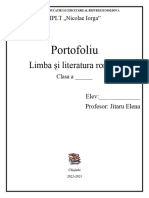 Model Portofoliu Limba Română