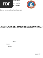 Prontuario Del Curso de Derecho Civil II