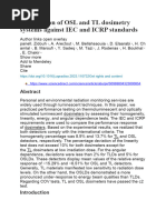 Comparison of OSL and TL Dosimetry Systems Against IEC and ICRP Standards