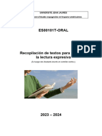 ES00101T-Oral - 2023-2024 - RECOPILACIÓN DE TEXTOS PARA LA LECTURA EXPRESIVA (À Lusage Des Étudiants en Contrôle Continu)