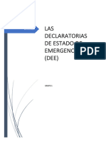 Las Declaratorias de Estado de Emergencia