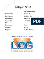 Lab Report No 6 Bs Physics