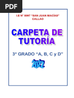 Plan de Tutoría 3° Grado 2022