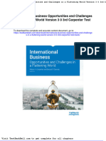 International Business Opportunities and Challenges in A Flattening World Version 3 0 3rd Carpenter Test Bank