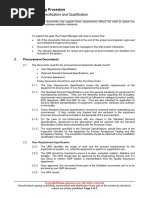 VAL 030 Equipment Specification and Qualification Sample