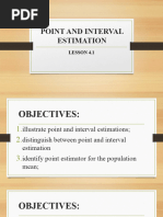 4.1 Point and Interval Estimation