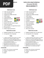 Lista de Materiales 3°