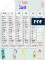 Planner Semanal Modular Simples Creme e Verde Claro