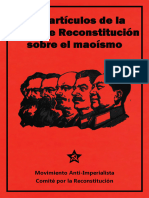 Tres Artículos de La Línea de Reconstitución Sobre El Maoísmo