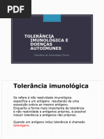 Tolerância Imunológica E Doenças Autoimunes: Disciplina de Imunologia Clínica