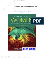 Thinking About Women 10th Edition Andersen Test Bank