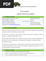 Plano Analitico Direito Fiscal e Aduaneiro