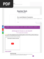 100 Prompts For Teachers To Ask ChatGPT - Teacher Tech