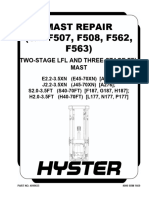 Mast Repair (S/N F507, F508, F562, F563) : Two-Stage LFL and Three-Stage FFL Mast