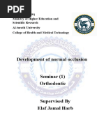 DEvelopment of Normal Occlusion