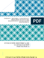 Unidad 1. Historia. Conceptos Y Principios Básicos Del Diagnóstico Y Evaluación Psicológica