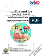 Math - Gr6 - Q2 - Week 07 - Describing The Set of Integers and Identify Real Life Situations That Make Use of It