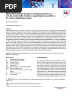 Efect of Fuel Injection Strategy On Combustion Performance and NOx/smoke Trade of Under A Range of Operating Conditions For A Heavy Duty DI Diesel Engine