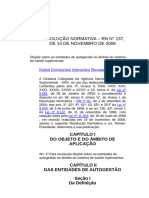 Ans - Legislação - Resolução Normativa - RN N. 137