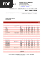 Procedimiento de Contratación en El Extranjero No. CE-15BAE-2022-028