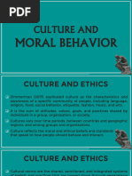 Culture and Moral Behavior