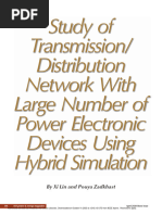 Study of Transmission Distribution Network With Large Number of Power Electronic Devices Using Hybrid Simulation