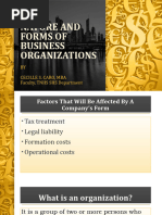 Nature and Forms of Business Organization