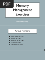 Memory - Management - Exercises and Solution