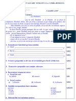 Evaluare Sumativa Modulul Bunavointa Clasa 4 B Februarie