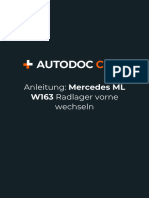 Anleitung - Mercedes ML W163 Radlager Vorne Wechseln