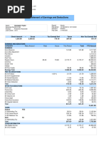 Statement of Earnings and Deductions