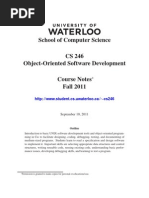 CS 246 Object-Oriented Software Development