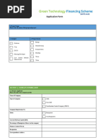 Green Technology Financing Scheme 4.0 Application Form