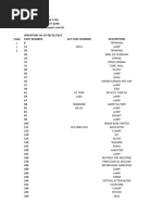 Aeropartes Inventory 31aug23