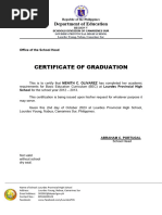 Certificate of Graduation