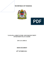 Tanzania - Investment Plan