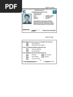 JCC Card For HDPE Applicators - Specimen