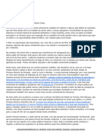 Carta Aberta: "Não Corresponde À Ética Republicana Alguém Sair Do Governo e Ir Exercer Funções Numa Empresa Relativamente À Qual Agiu Diretamente"