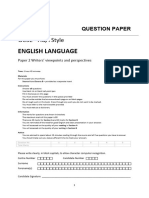 AQA Style GCSE CURVE 2.0 English Language - Paper 2 - QUESTION PAPER