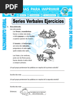 Ficha Series Verbales Ejercicios para Cuarto de Primaria