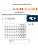 Los Numeros Primos y Compuestos para Quinto de Primaria