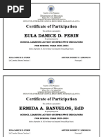 Certificates LAC Team D