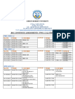 Test 2 Timetable Bscs