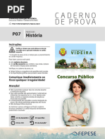 Caderno de Prova: P07 História