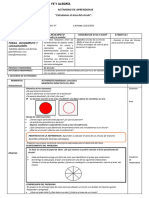 Calculamos El Área de Un Circulo 6to-2023