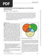 Eating Disorders and Their Implications On Oral Health - Role of Dentists