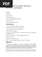 Importancia de Los Acidos y Bases en La Industria y La Vida Diaria