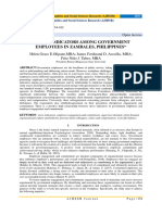 Stress Indicators Among Government Employees in Zambales, Philippines